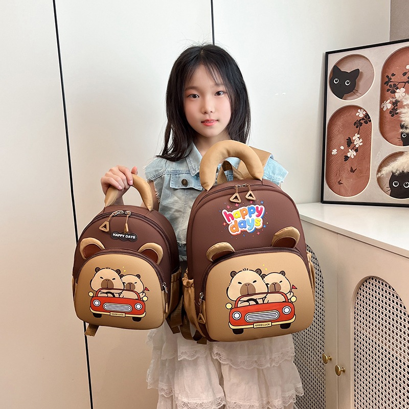Nueva red popularidad Kapibara mochila infantil de gran capacidad mochila escolar de dibujos animados lindos mochila para niños y niñas