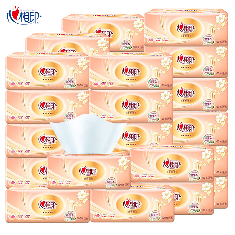 金裝抽紙24包100抽紙巾衛生紙整箱批發家用實惠裝紙抽紙實