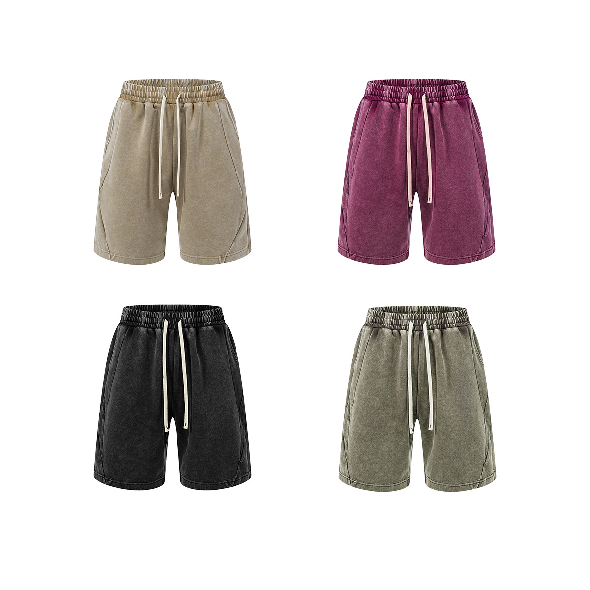 Chain tide hombre hace viejos pantalones cortos casuales de verano pesados pantalones cortos tiñidos lavados con agua pantalones cortos retro americanos pantalones cortos de hombre