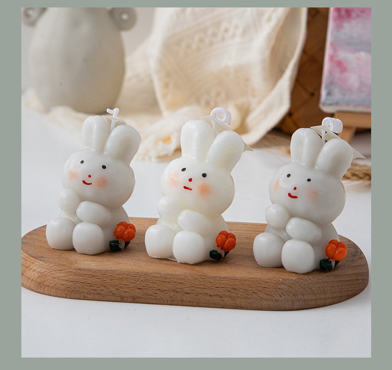 兔子香薰蜡烛伴手礼ins创意家居摆饰套装拍摄道具跨境蜡烛结婚礼详情9