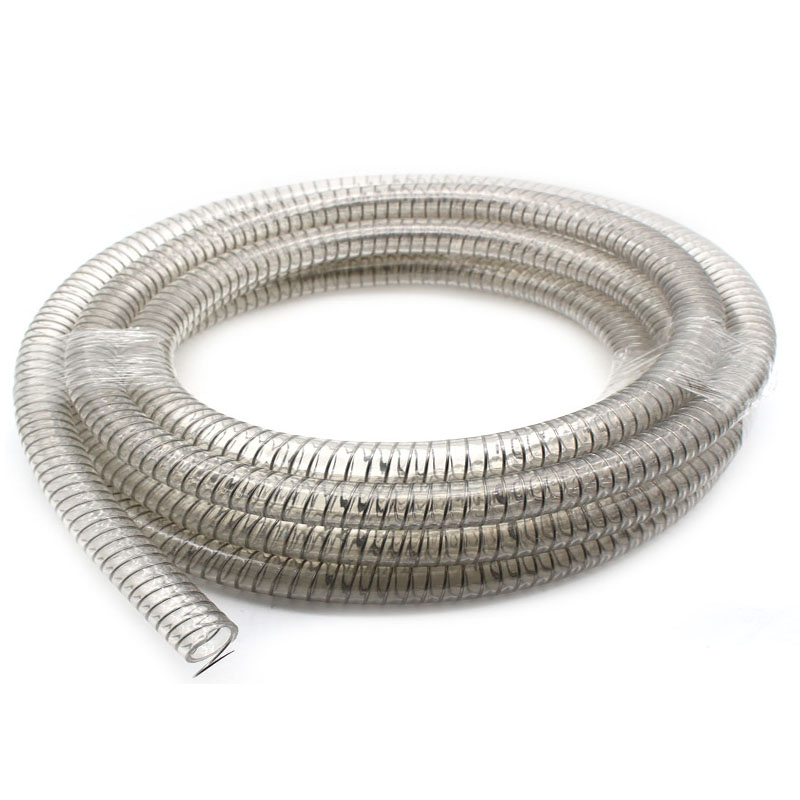 Pu grado alimenticio no tóxico inodoro manguera de acero de plástico vinagre leche aceite comestible líquido transporte manguera transparente