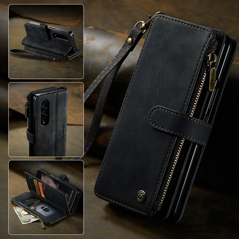Foldable Leather Case for Samsung Galaxy Z Fold 7/6/5 Mobile Phone Fold3/4 5g Flip Case W24 Foldable Leather Case for Samsung Galaxy Z Fold 7/6/5 Mobile Phone Fold3/4 5g Flip Case W24