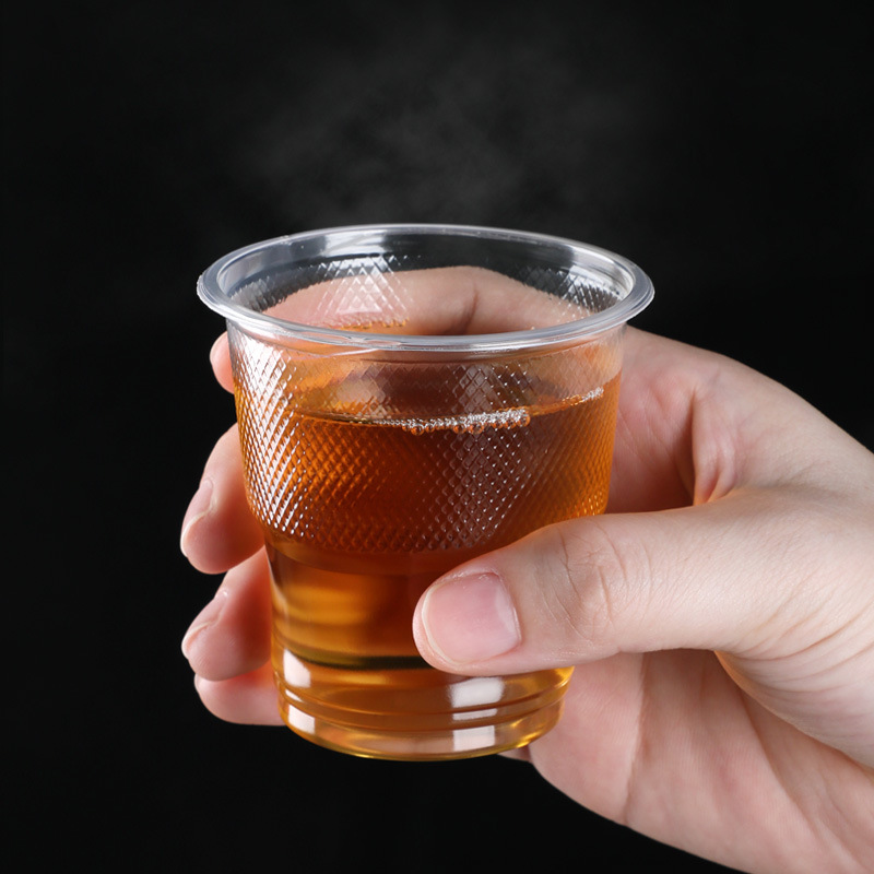 Disposable Cup Plastic Thickened Household Aviation Cup Transparent Water Cup Commercial Trial Drink pp Tea Cup Wholesale