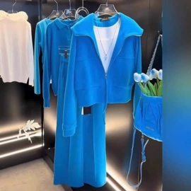 时尚休闲套装;连衣裙;女式针织衫