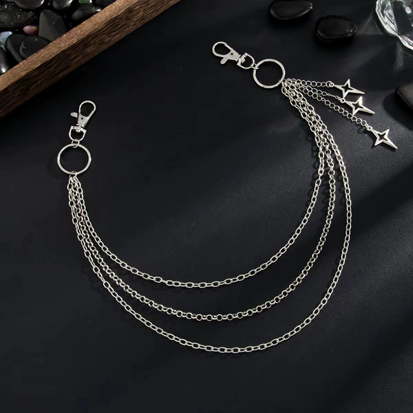 Trouser chain three-layer hollow star