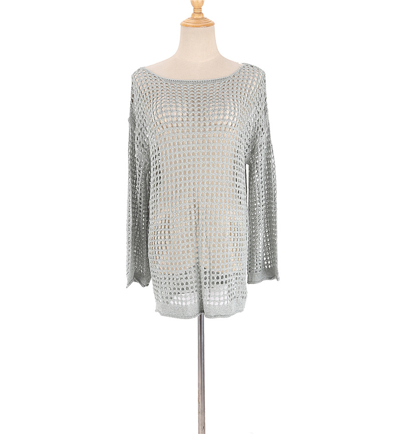 Damen Strand Cover Up Gehäkelter Strickpullover Für Urlaub_voghion.com