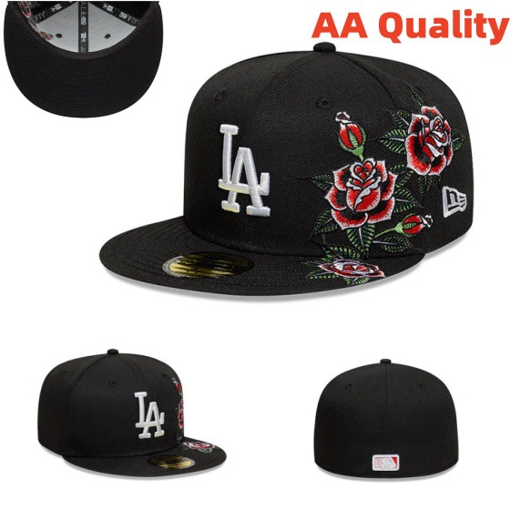 Sombreros de béisbol SOX completamente cerrados y no ajustables transfronterizos, a hombres y mujeres les gusta usar sombreros de ala plana de los Dodgers