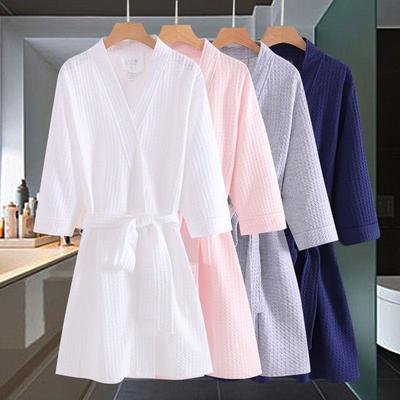 summer Easy robe Large spring and autumn new pattern lovers pajamas Home Furnishings Solid hotel Bathrobe man Long sleeve