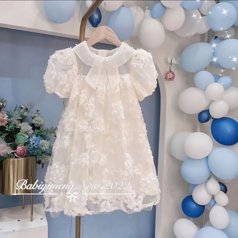 Girls Dress Summer 2024 Western Style Princess Dress Small and Medium Children Summer Baby Fashion Children's Clothing Dress