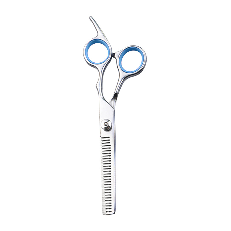 6 인치 치아 가위 (흰색 나사 파란색 손가락 링)