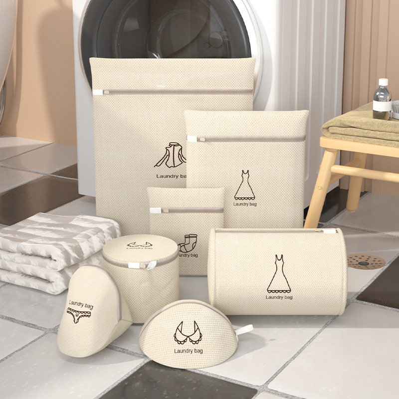 Bolsa de lavado para ropa interior de sándwich grueso bolsa de lavado de poliéster para lavadora bolsa de lavado de malla gruesa bolsa de lavado de bra anti-deformación