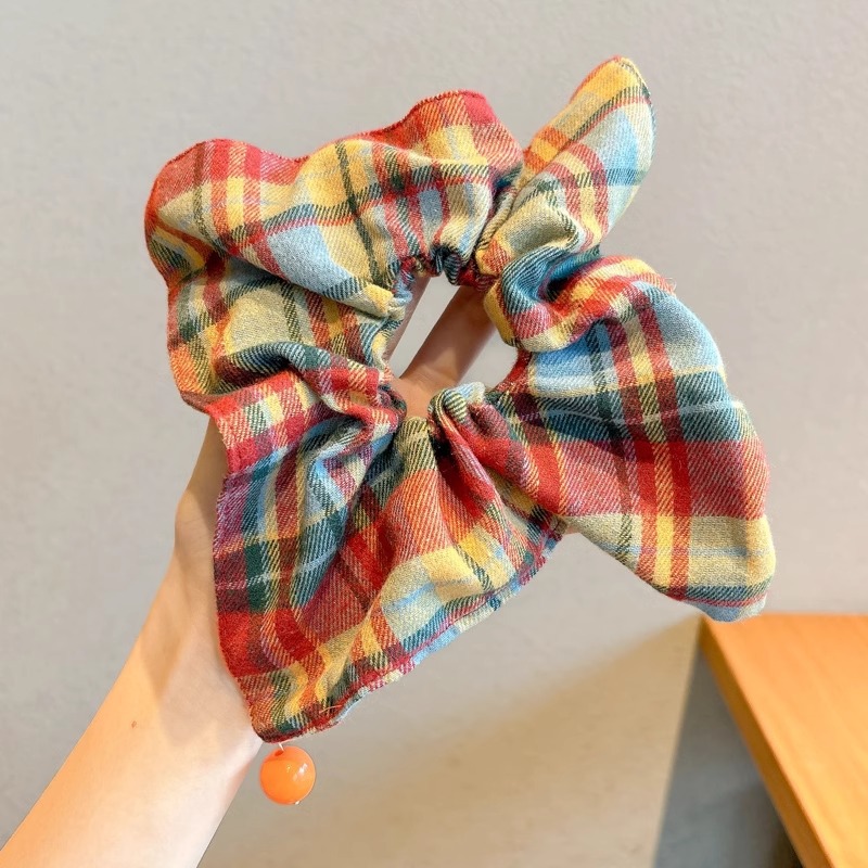 Interessante arco iris cuadrilátero anillo de cabello intestino grande diseño de alto nivel correa de cabello lindos cabello de niñas toallas de cabello cuadrado