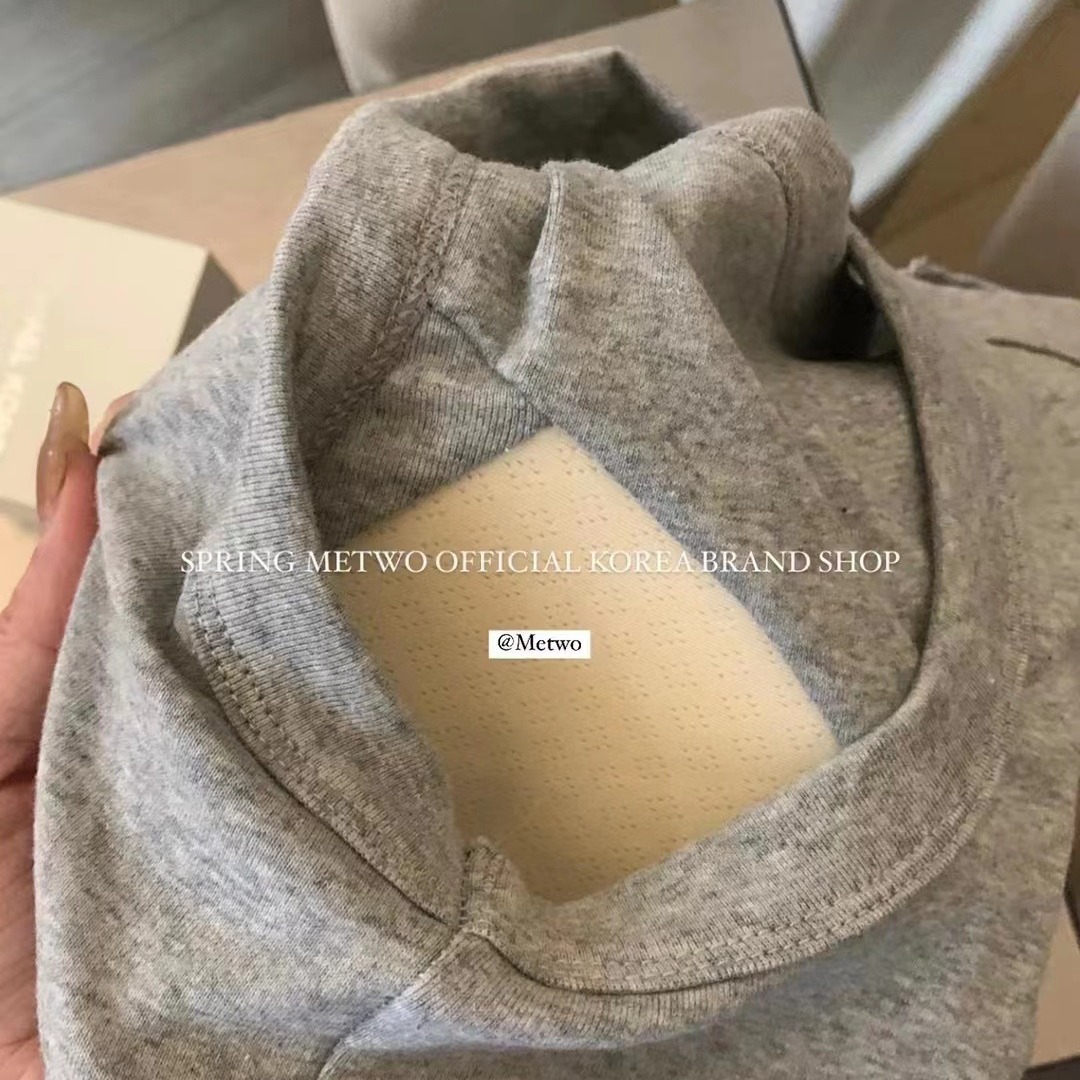 METWO camisola en forma de I sin costuras slim fit con almohadilla en el pecho Chaleco de espalda de belleza envuelto en el pecho desgaste exterior camisola taza fija