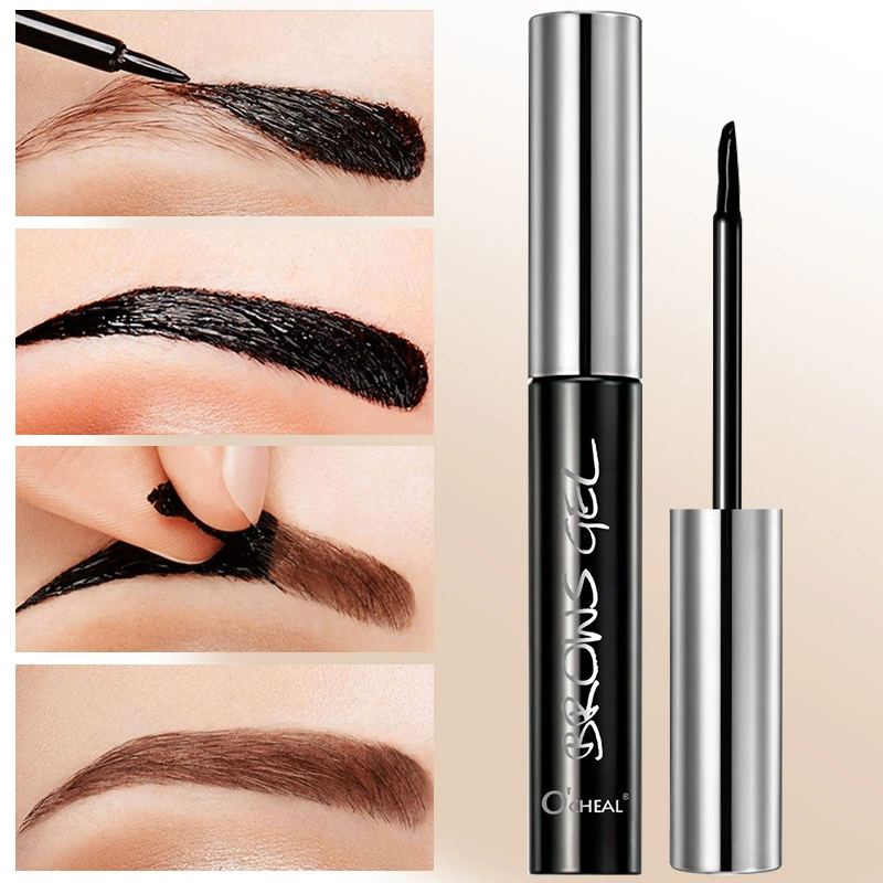 Д Detachable waterproof eyebrow dye, makeup remover, English, long-term effect, no smudge
