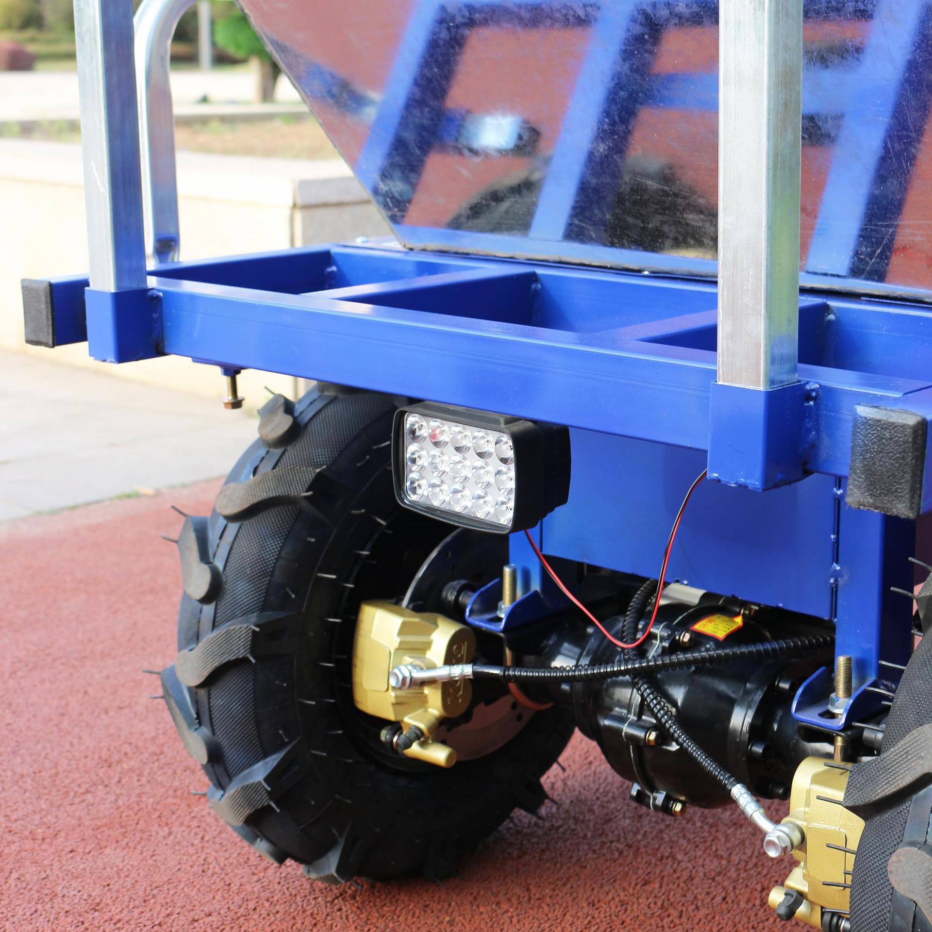 Carro de mano de tres ruedas agrícola de autobús eléctrico de pollo doméstico de transporte de doble cuatro ruedas de cría de huerto de escalada de montaña de transporte de carro