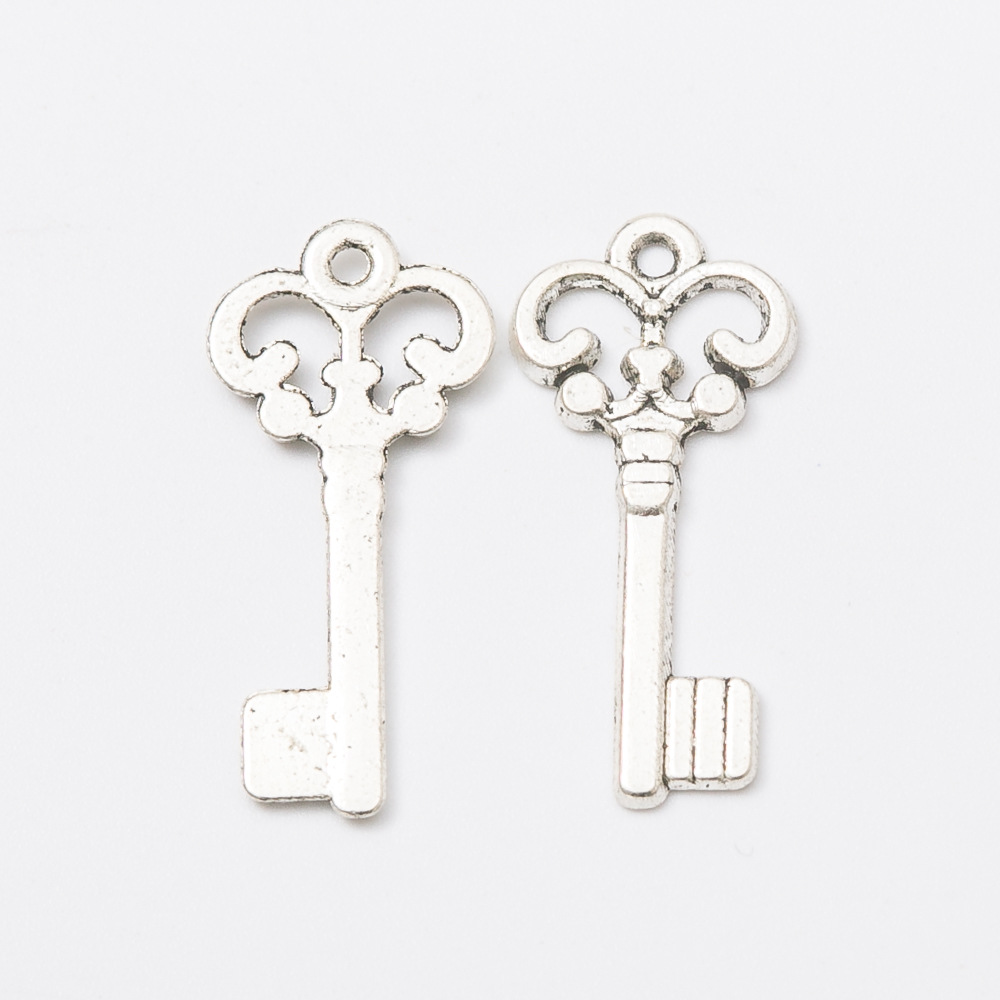 2g Weight Pendant Jewelry Making Type DIY Jewelry Accessories Classification 1 Piece Quantity Alloy Material Key Pattern Plating Design Cute, Retro Style 1 Piece Alloy Key Pendant DIY Jewelry Accessories 3