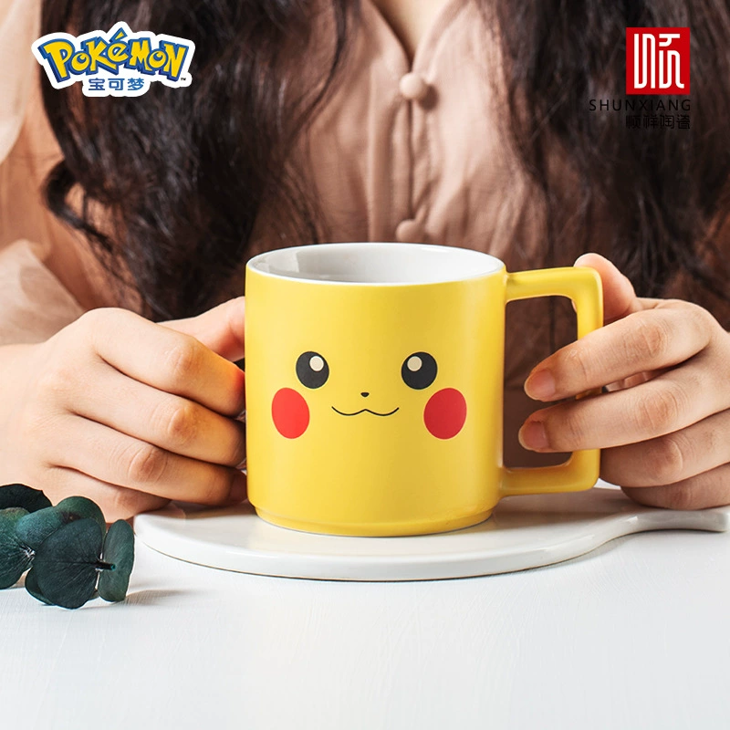 顺祥 【Pokemon】Милый и симпатичный cup Pikachu cartoon кружка высокого качества керамическая кружка для воды