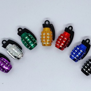 Factory Direct Sales Tire Valve Cap Modification Parts Grenade Aluminum Alloy Valve Cap Tire Valve Cap Tightening Type