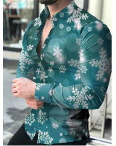 Ropa de hombre europea y americana de comercio exterior nueva personalidad casual de otoño camisa impresa de manga larga de los hombres de moda más camisa de tamaño