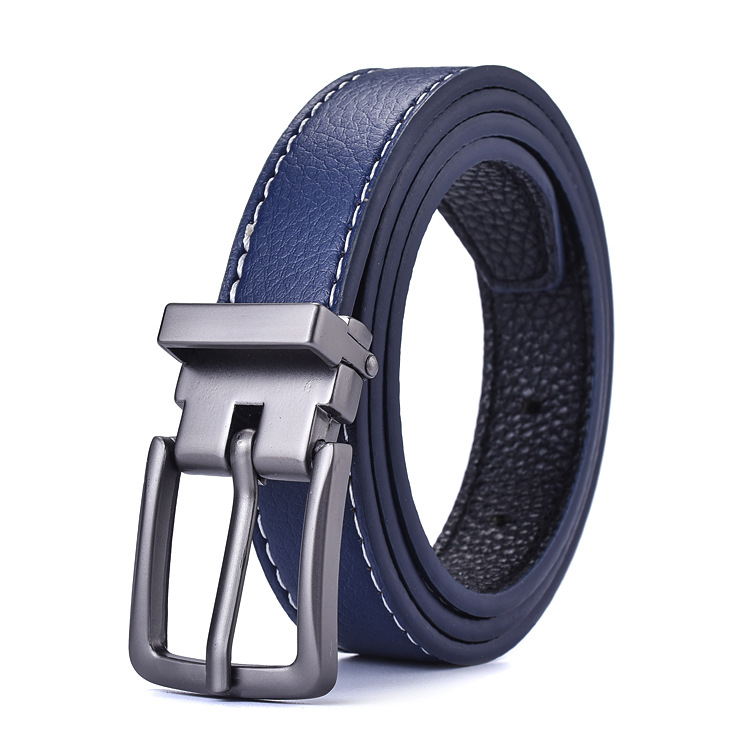 New Unisex Belt for Men and Women, Casual and Versatile, Minimalist Black Slim Belt, Korean Version Retro Needle Buckle Jeans with Student Trend_voghion.com