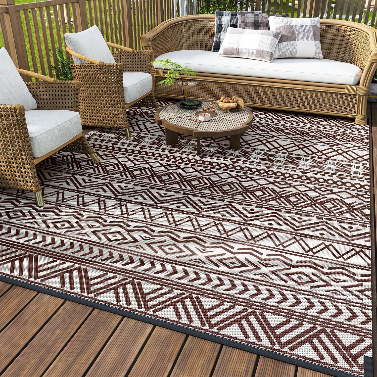 Geometric Lines Picnic Mat-4