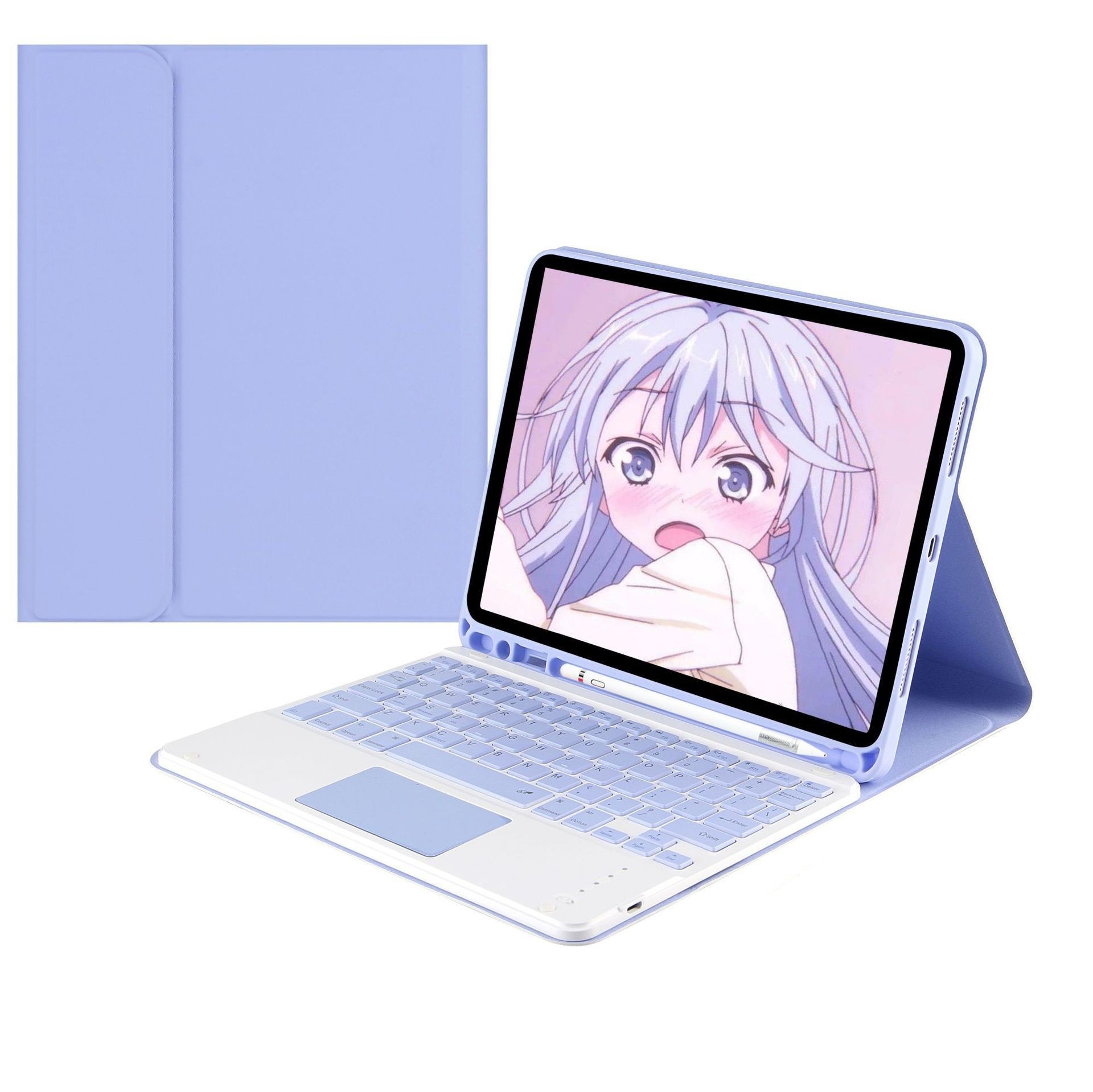 La funda protectora para tableta iPad de 11.ª generación es adecuada para el teclado Bluetooth Apple Pro13, una funda magnética desmontable para tableta con ranura para lápiz.