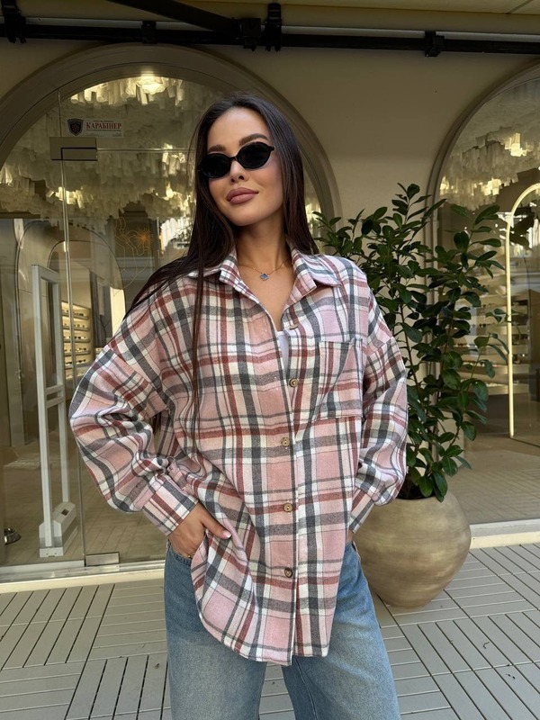 2025欧美跨境亚马逊格子衬衫女长袖磨毛打底衫休闲学院风大码外套|undefined
