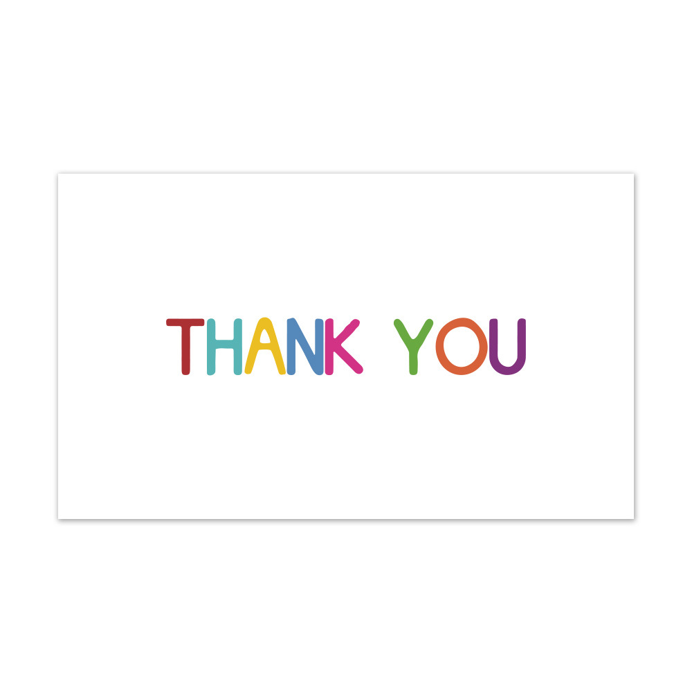 Venta al por mayor Rosa gracias tarjeta etiqueta gracias tarjeta de regalo embalaje de regalo decoración Insertar tarjeta en inglés