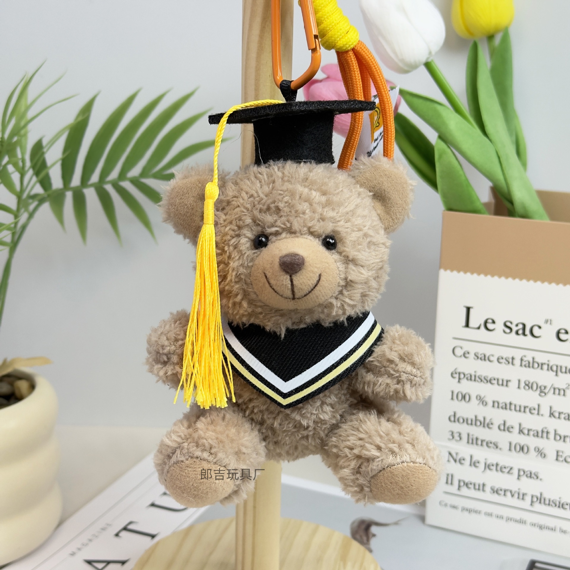 Temporada de graduación oso Teddy Teddy Teddy Teddy sombrero doctor uniformes de regalos impresa logotipo escolar