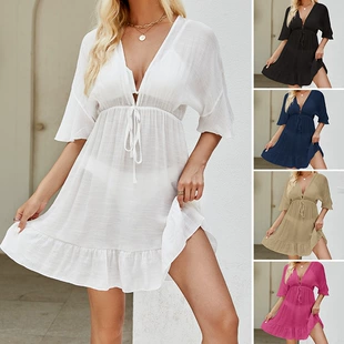 Цветные купальники, AliExpress, европейский стиль, защита от солнца, завязка