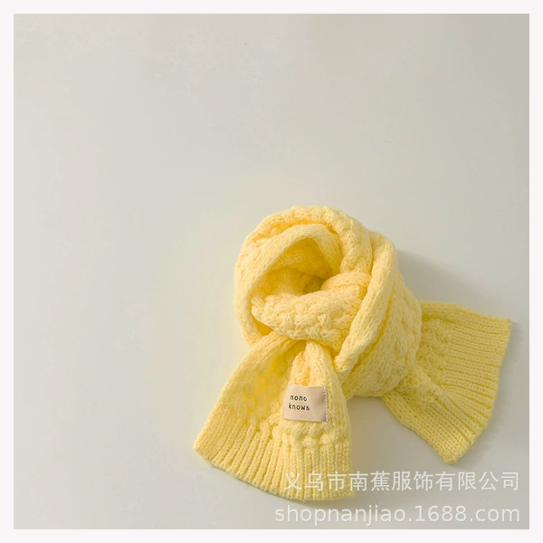 Bright yellow NONO stitched scarf