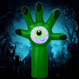 厂家定制万圣节5个南瓜串幽灵恶魔场地布置道具升降拱门充气气模