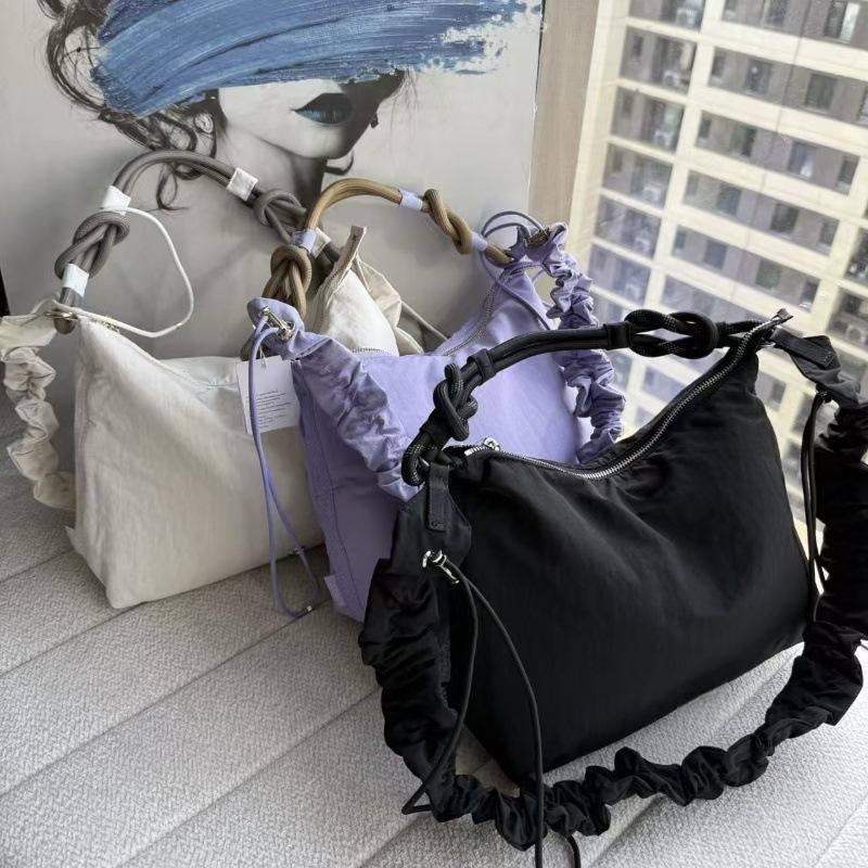 Lu Lu New Product Multifunctional Pleated Cloud Bag Simple Casual Satchel Shoulder Bag Trendyy Water-Repellent Crossbody Bag