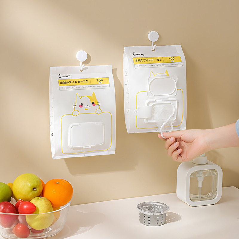 Disposable Sink Filter Net Kitchen Sink Drain Garbage Filter Net Anti-Clogging Drain Net for Washing Vegetables
