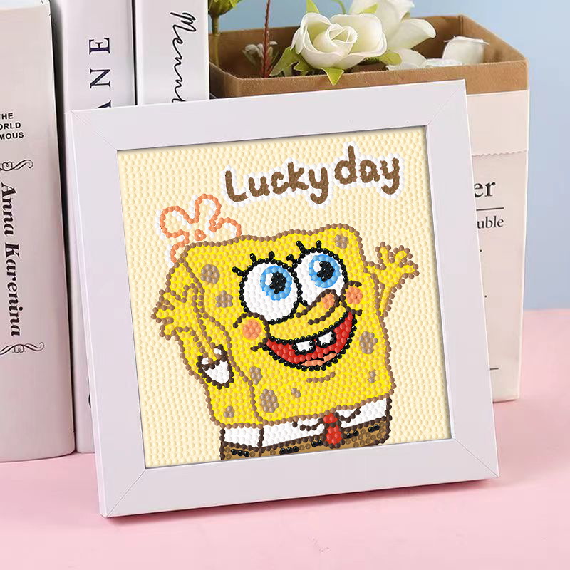 Diamante infantil DIY hecha a mano con material de marco paquete de dibujos animados Sanliou pegatinas de diamante regalo al por mayor pinturas de mampostería