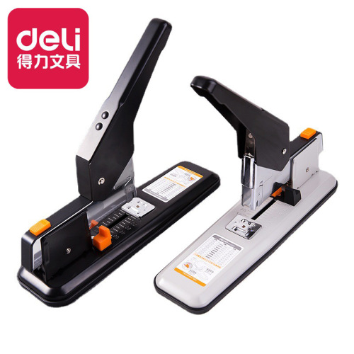 Deli large labor-saving thick-layer stapler large heavy-duty thickened stapler binding machine wholesale