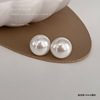 Silver needle, small design earrings from pearl, silver 925 sample, 2024 years, light luxury style