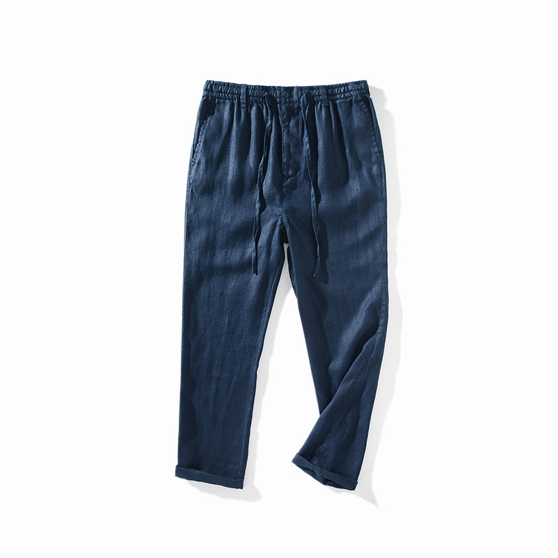 Loose Linen Pants, Thin Breathable Linen Casual Pants, Elastic Waist Pants 060