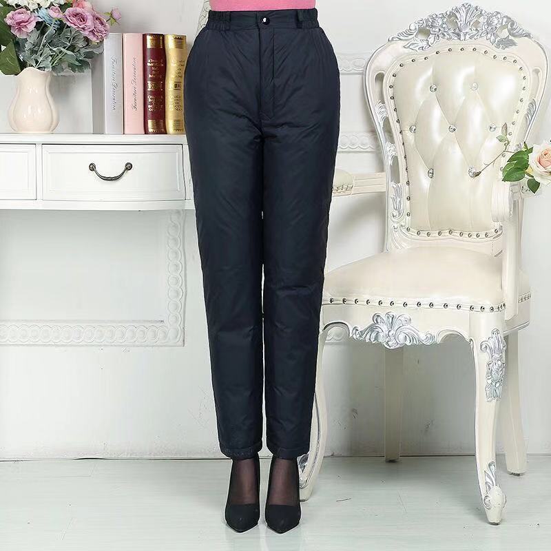 Pantalones de mediana edad y ancianos hombres y mujeres usan cintura alta engrosada extra grande Mamá y Papá cintura pantalones de algodón cálido al por mayor image 4
