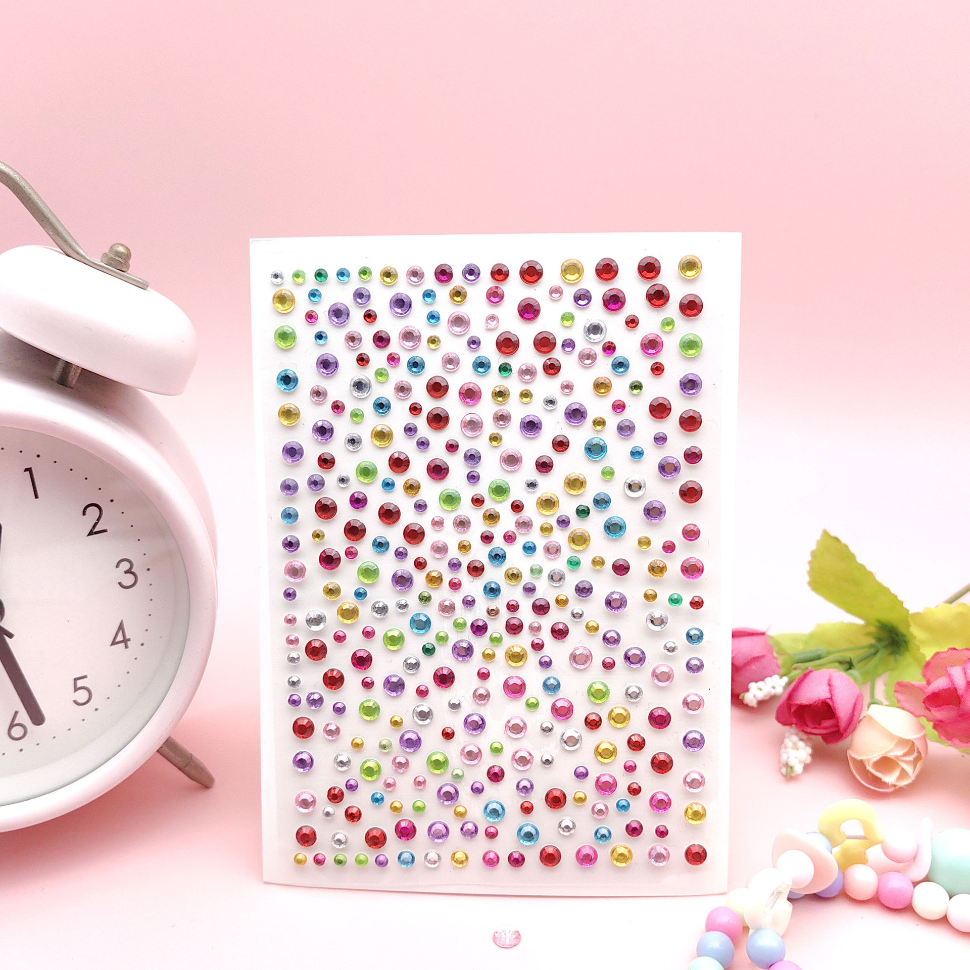 둥근 다이아몬드 별이 빛나는 하늘 (다채로운) 10*14.5CM