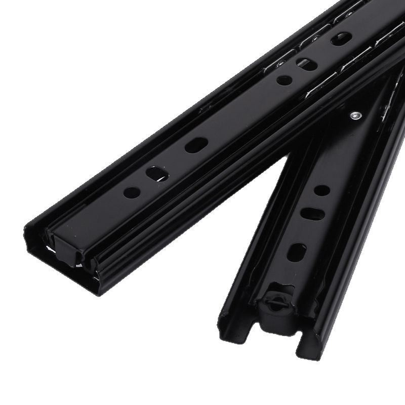Fábrica de fuente 3007 tres plegadas esferas de acero pista deslizante de tres secciones de gabinete de cajón de hardware doméstico pista deslizante industria
