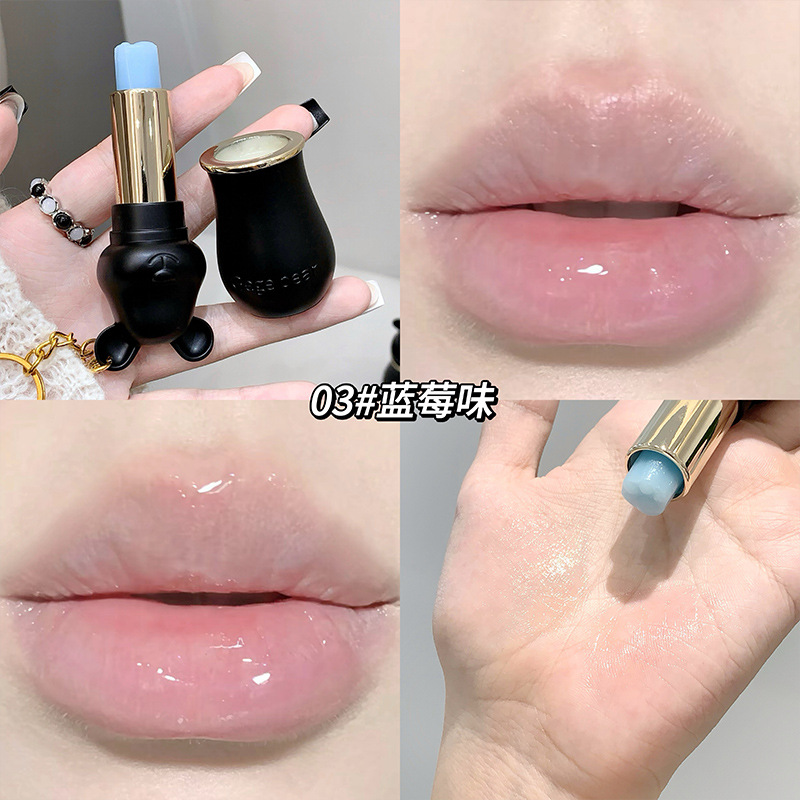 GegeBear Sweet Bear Lip Balm, lubricante humectante, anti-agrietamiento, lubricante de otoño y invierno, lubricante de base