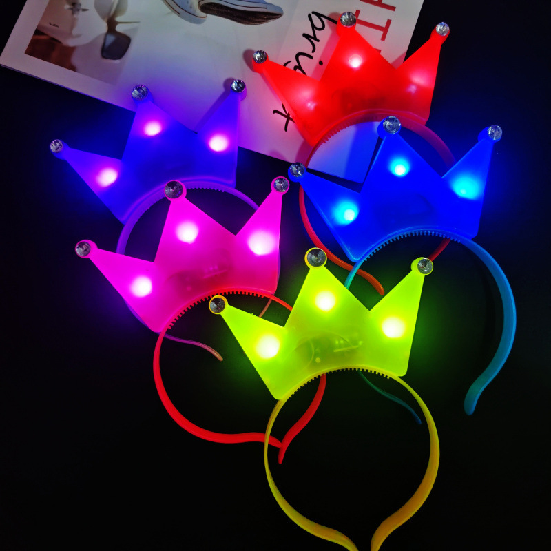 Barra de luz Concierto Estrella de cinco puntas Estrella brillante Diadema luminosa azul Barra de luz intermitente Accesorios de apoyo para la fiesta