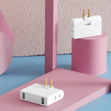 [厂家直销]180度旋转插头带USB插座一转三转换器超薄电源转换插头