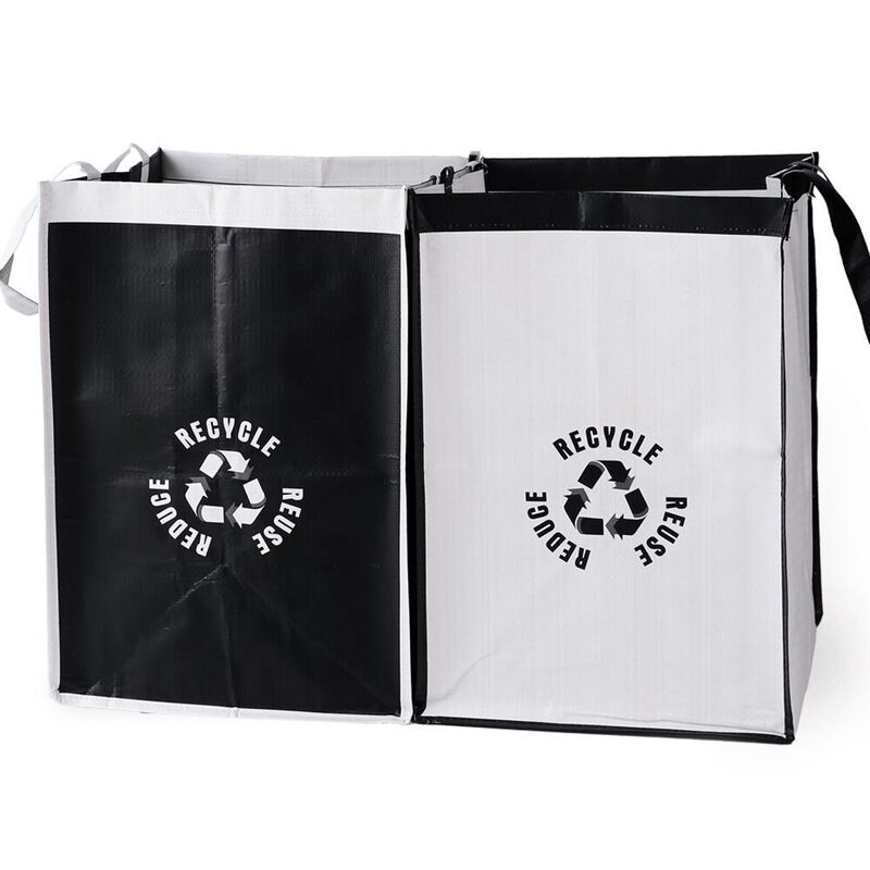 Black and White Two-Piece Home Kitchen Recycling Garbage Sorting Waterproof Thickened Large Capacity Environmental Protection Bag for Amazon Black and White Two-Piece Home Kitchen Recycling Garbage Sorting Waterproof Thickened Large Capacity Environmental Protection Bag for Amazon