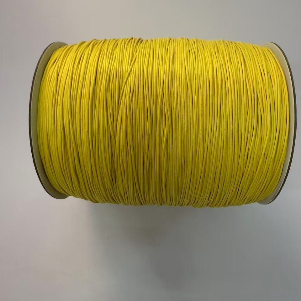 1mm明黄色环保蜡绳服装吊牌专用绳 礼品包装捆扎绳支持小批量拿样