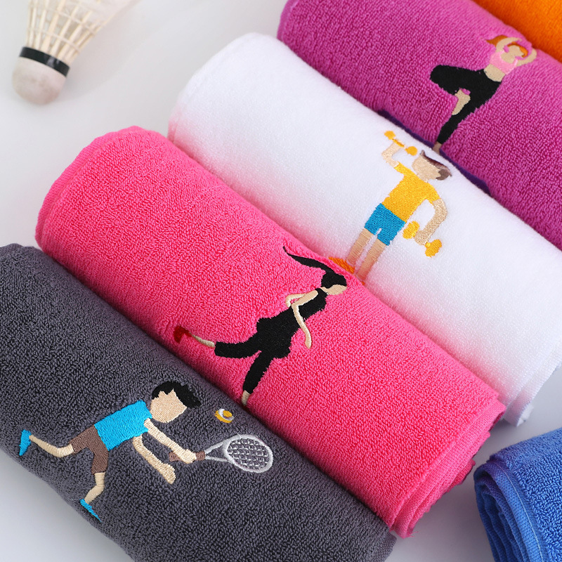 Marathon Sports Towel Pure Cotton Extra Long Absorbent Gym Yoga Running Sweat Towel Promotional Gift
