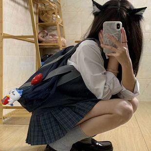 [Qinglan] August Letter Jk Original Authentic Skirt Student Uniform Pleated Skirt Sexy Skirt School Supply Short Skirt