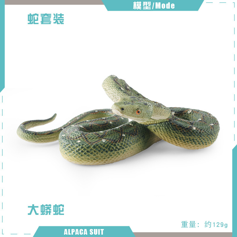 Transfronterizo de simulación anfibios reptiles Python modelo de serpientes de cascabel Cobra truco estático adornos de decoración de escritorio