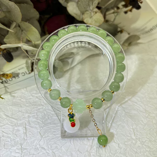 White Ping An buckle Donglin Yu Chuanzhu Bracelet#SZ347